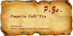 Payerle Zsófia névjegykártya